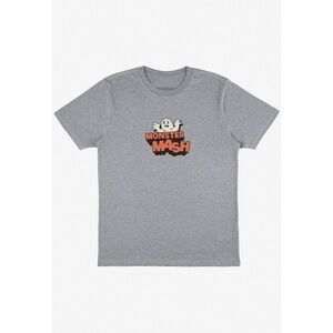 Monster Mash Vintage Style Retro Halloween Graphic Grey T-Shirt